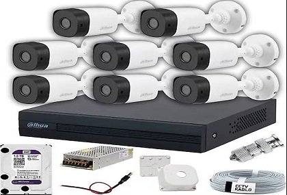 DAHUA 8 Kameralı Gece Görüşlü Kamera Seti 500GB HDD